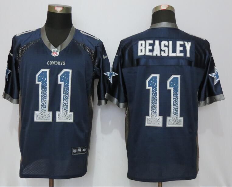 2016 NEW Nike Dallas cowboys 11 Beasley Drift Fashion Blue Elite Jerseys